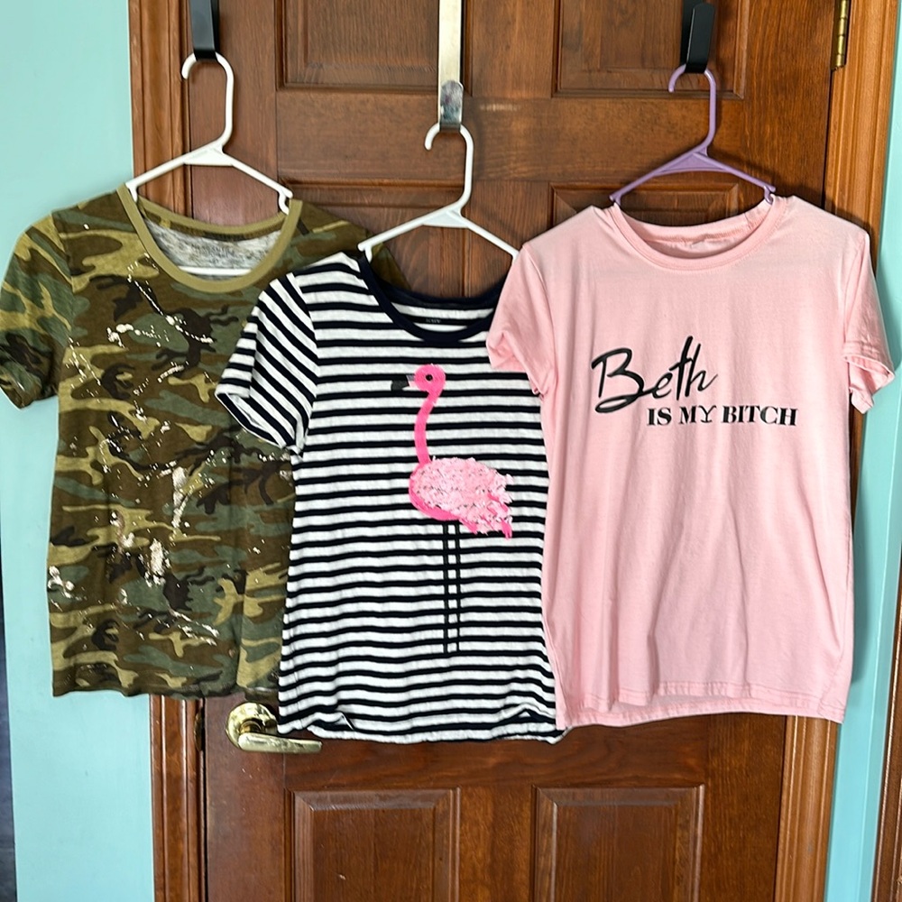 Beth is my b!tch Yellowstone flamingo camo Tshirts j crew small